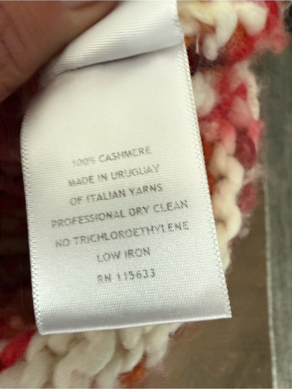 Gabriela Hearst Cashmere Multicolor Knit Sweater in Cream, Red, Yellow, Brown - Picture 12 of 14